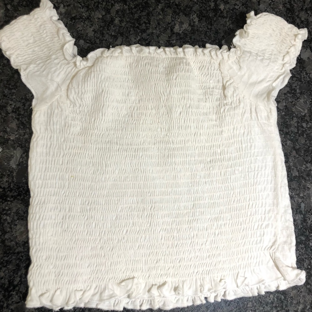Lettuce White Fitted Crop Top